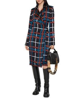 Belt Check Viscose Trench Dress by BURBERRY