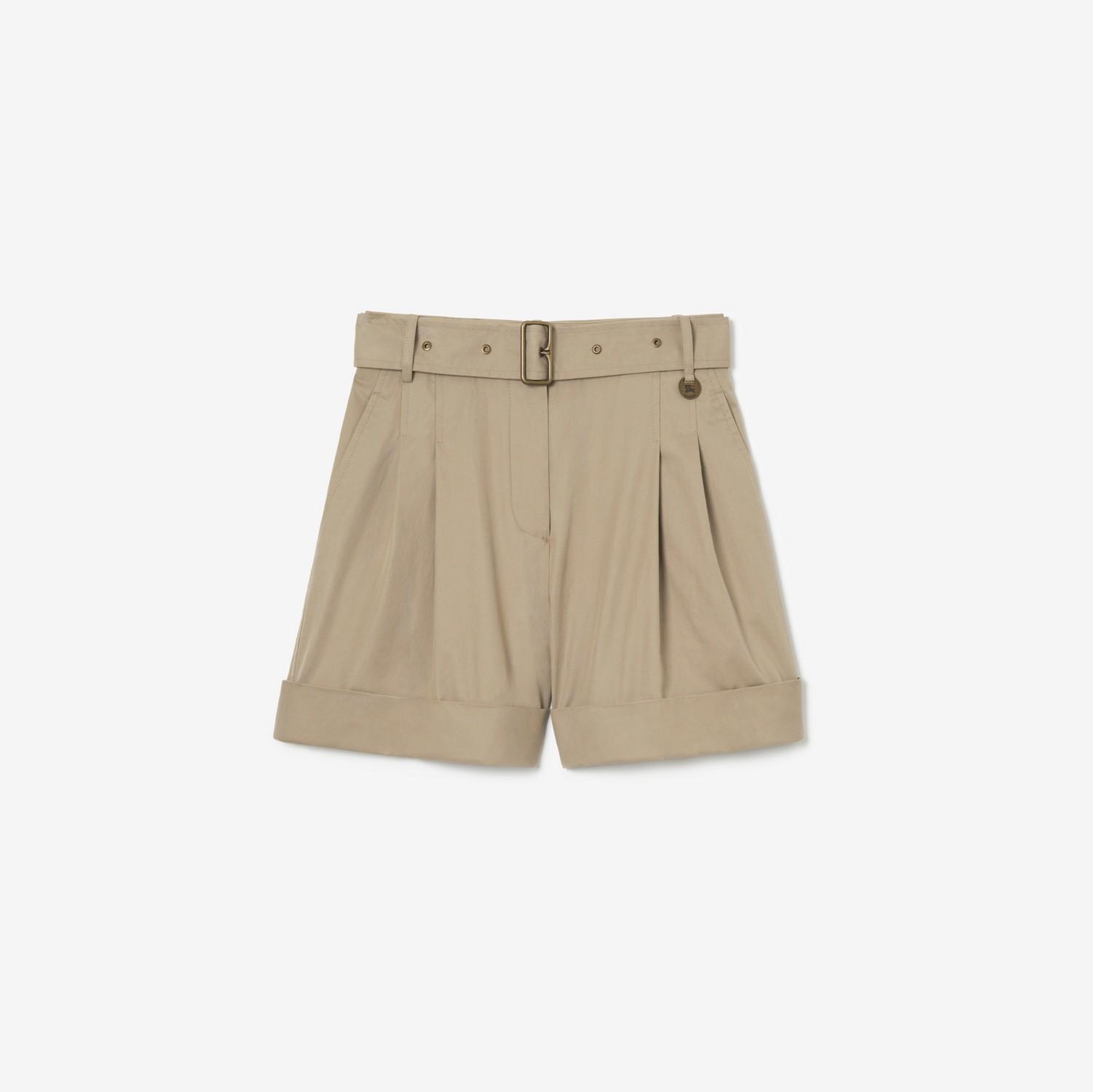 Belted Tropical Gabardine Shorts by BURBERRY