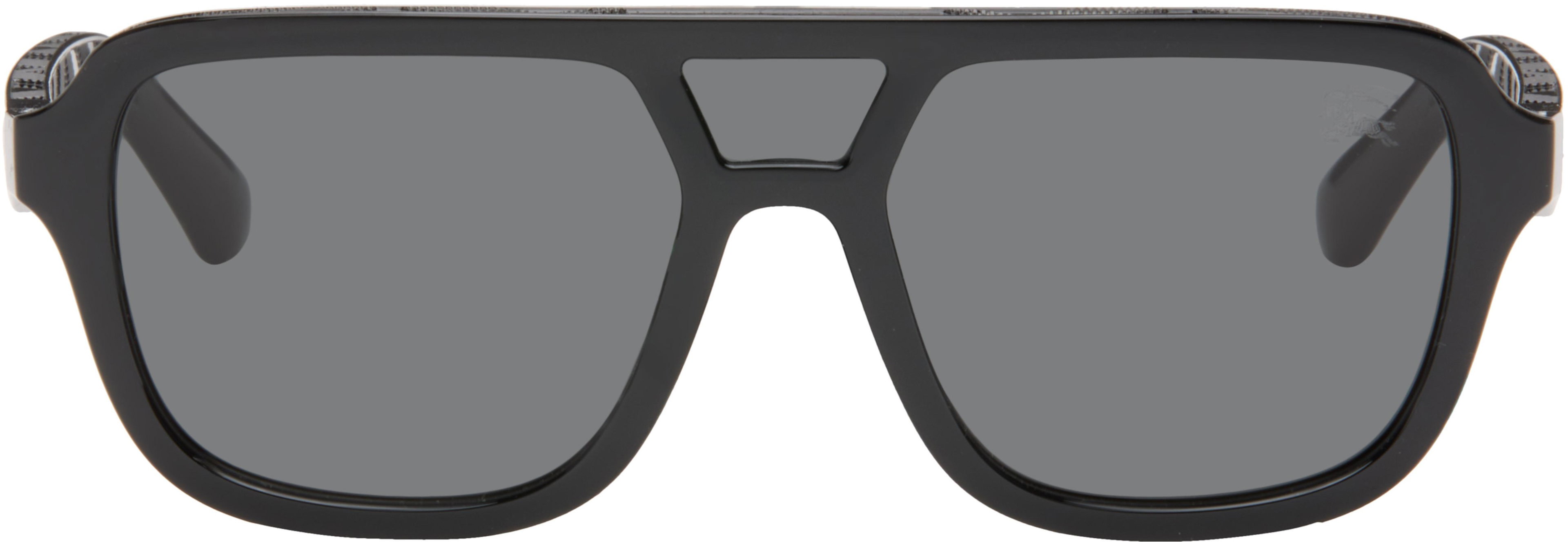 Black Aviator Sunglasses by BURBERRY