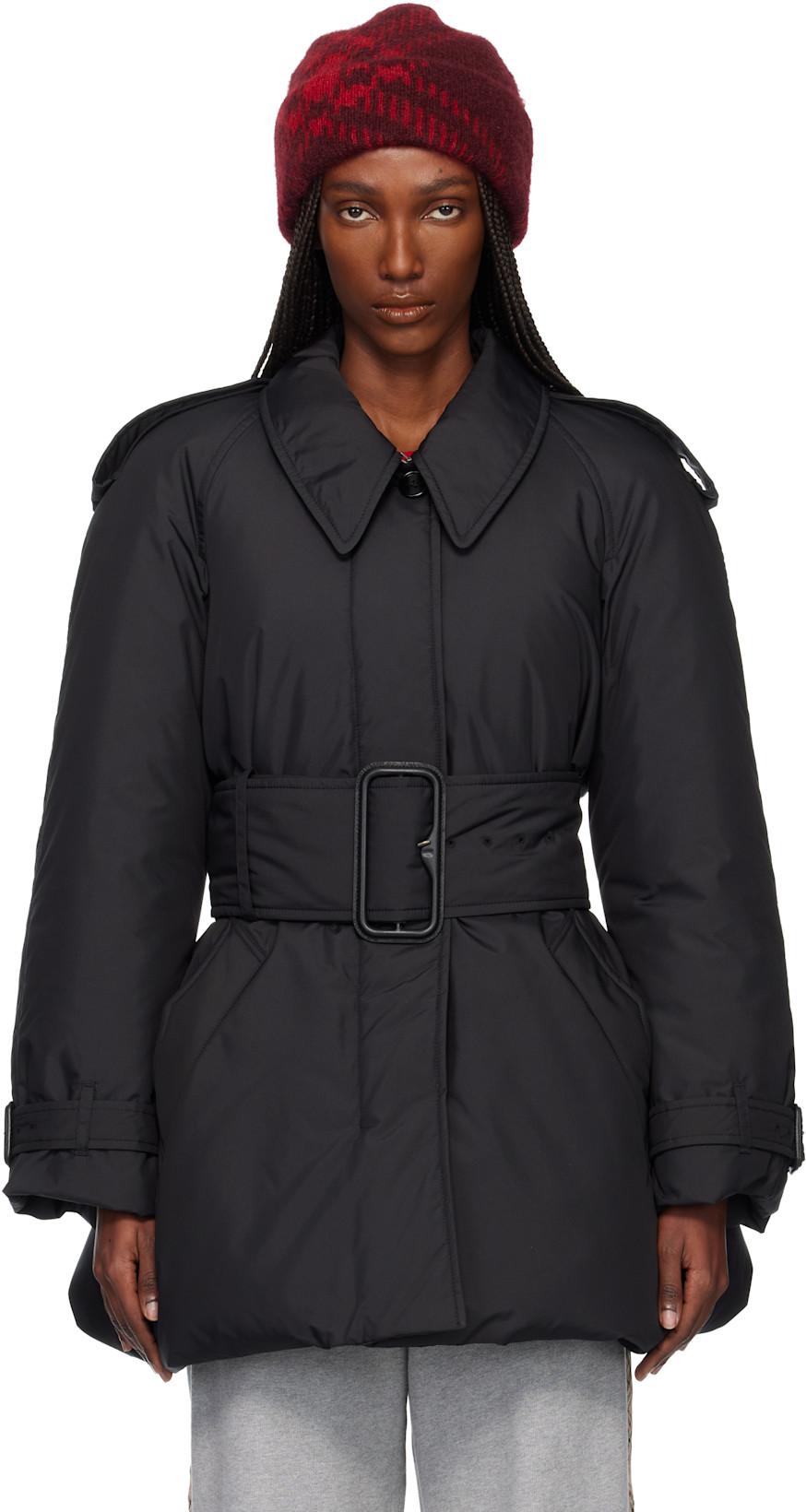 Black Belted Berryhill Padded Car Down Coat by BURBERRY