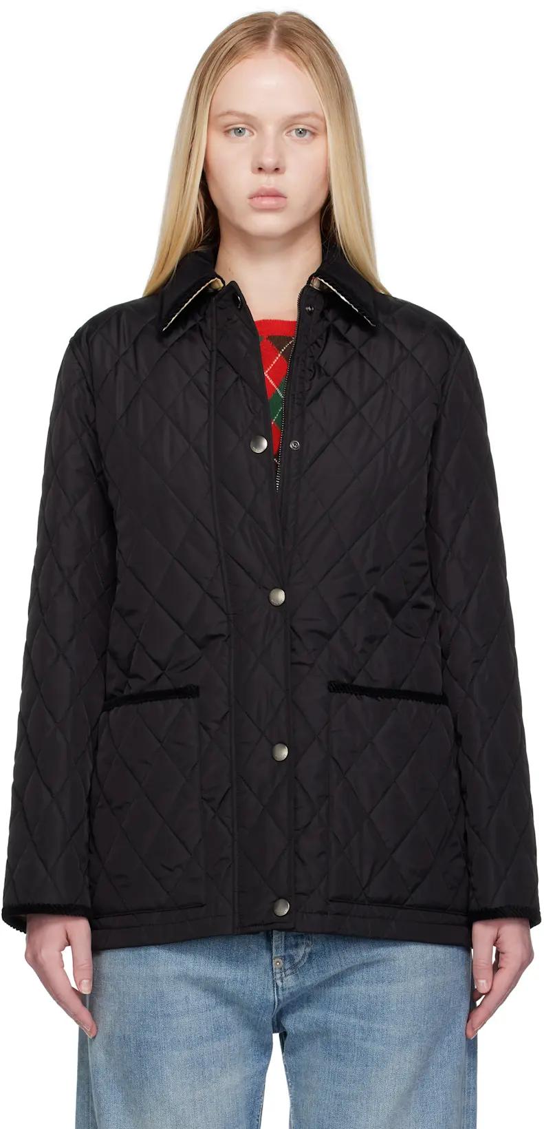 Black Broadway Quilted Nylon Jacket by BURBERRY