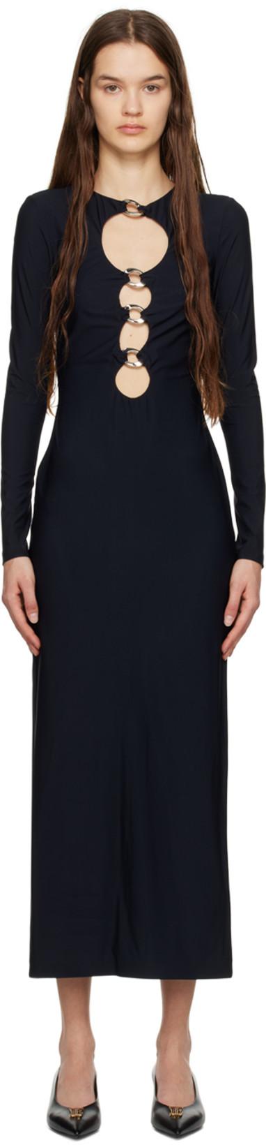 Black Cutout Maxi Dress by BURBERRY