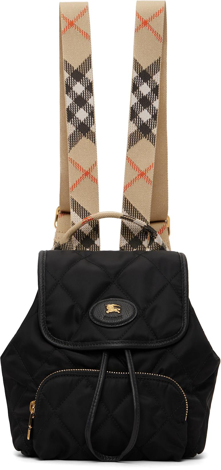 Black Mini Horseshoe Backpack​ by BURBERRY