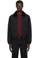 Black Nylon Cotton Farnborough Down Aviator Jacket by BURBERRY Black Nylon Cotton Farnborough Down Aviator Jacket by BURBERRY