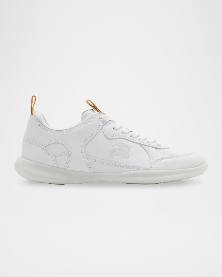 Blade Check Leather Trainer Sneakers by BURBERRY