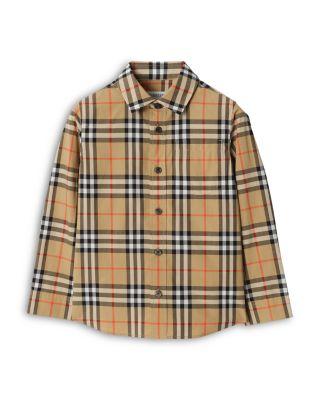 Boys' C:KB5 Owen Long Sleeved Check Cotton Shirt - Little Kid by BURBERRY