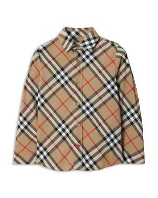 Boys'  C KB5 Owen Long Sleeved Check Shirt - Little Kid by BURBERRY