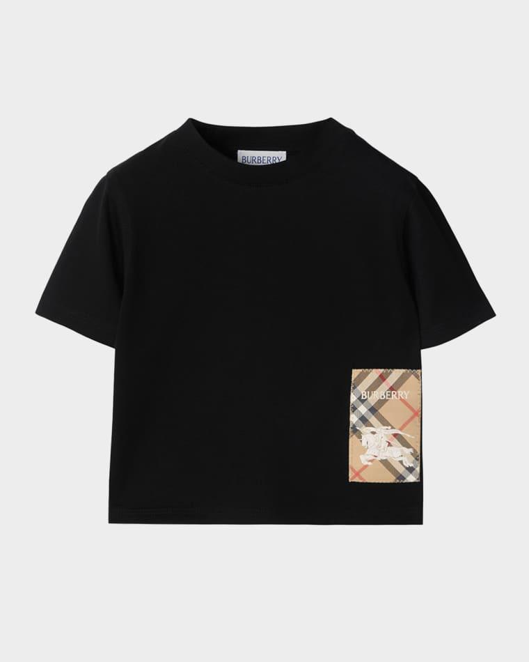 Boy's Cedar EKD Label Short-Sleeve Cotton T-Shirt, Size 6M-2 by BURBERRY