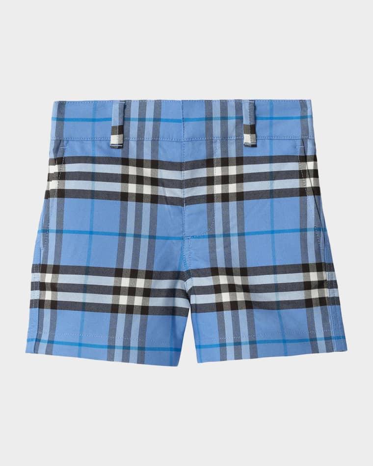 Boy's Check Cotton Oxford Shorts, Size 6M-3 by BURBERRY
