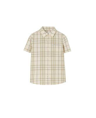 Boys' Check Cotton Shirt - Little Kid by BURBERRY