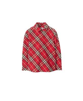 Boys' Check Cotton Shirt - Little Kid by BURBERRY