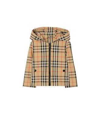 Boys' Check Nylon Hooded Jacket - Baby by BURBERRY