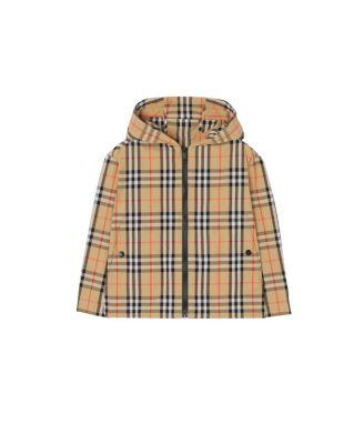 Boys' Check Nylon Hooded Jacket - Little Kid by BURBERRY