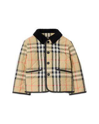 Boys' Check Quilted Barn Jacket - Baby by BURBERRY