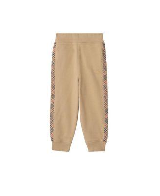 Boys' Check Trim Cotton Jogging Pants - Baby by BURBERRY