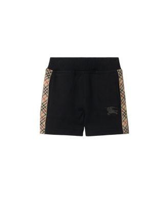 Boys' Check Trim Cotton Shorts - Baby by BURBERRY