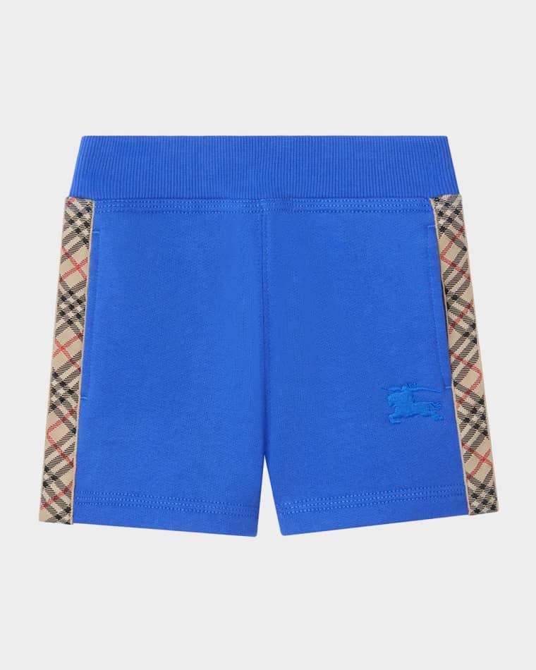 Boy's Check Trim Cotton Shorts, Size 6M-3 by BURBERRY
