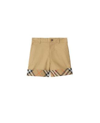 Boys' Check Turn-up Cotton Shorts - Little Kid by BURBERRY