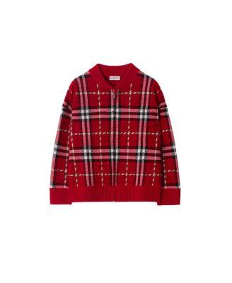 Boys' Check Wool Bomber Jacket - Little Kid by BURBERRY