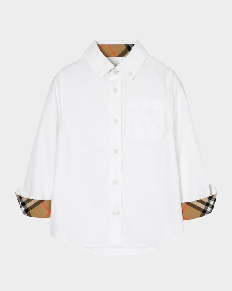 Boy's Cotton Oxford Shirt, Size 3-14 by BURBERRY