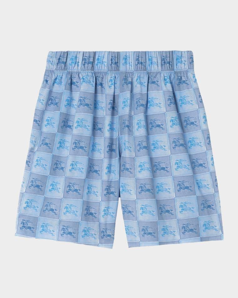 Boy's Felix EKD Checkerboard Shorts, Size 4-14 by BURBERRY