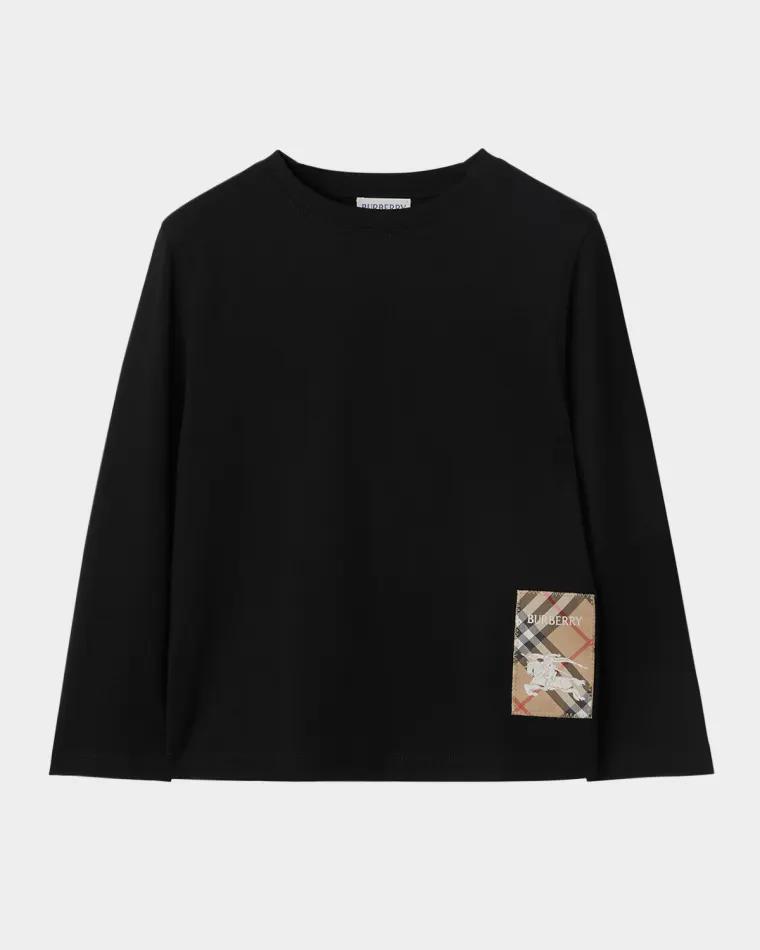 Boy's Kooper Check Label Top, Size 3-14 by BURBERRY