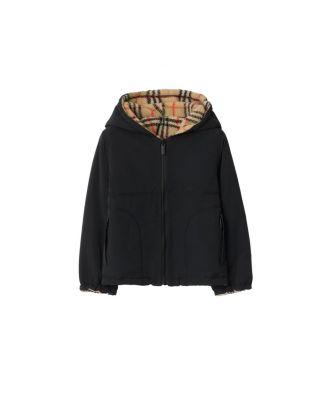 Boys' Reversible Check Fleece Hooded Jacket - Little Kid by BURBERRY