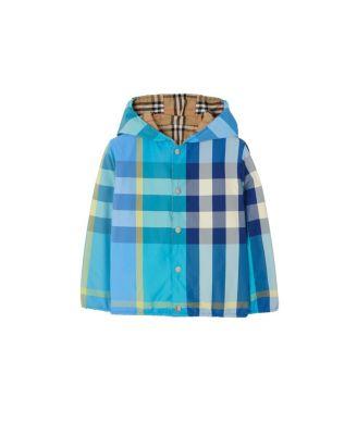 Boys' Reversible Check Nylon Hooded Jacket - Baby by BURBERRY