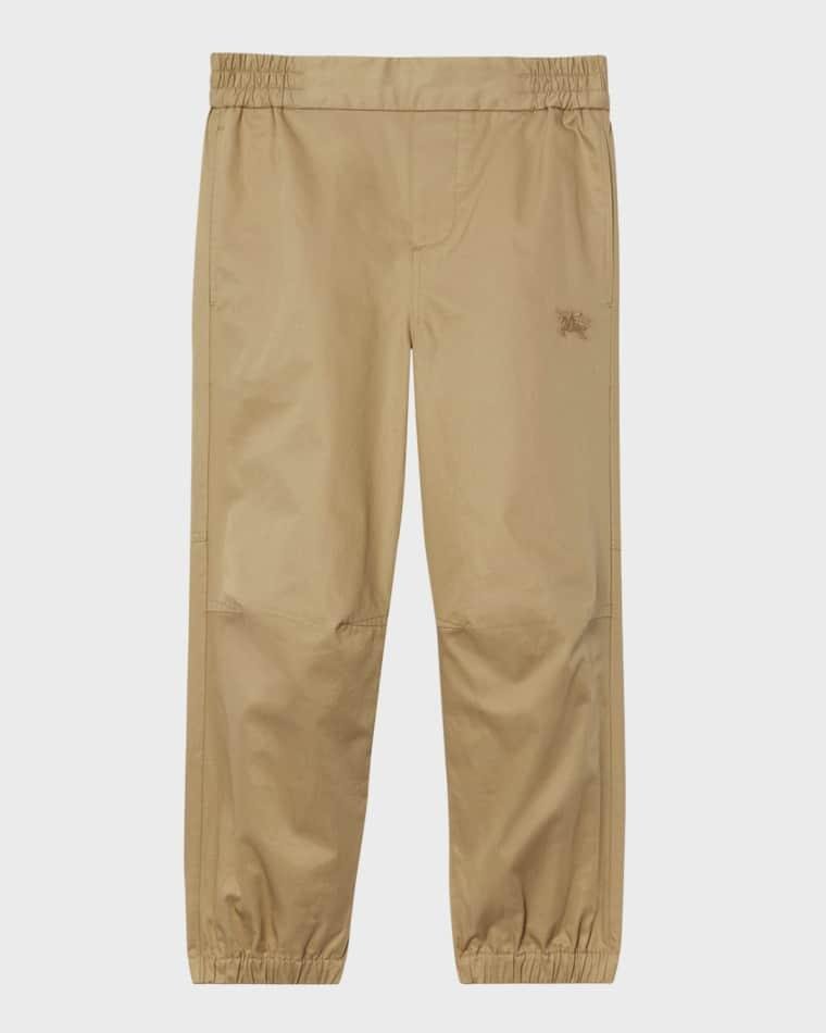 Boy's Travard Woven Cotton Pull-On Pants, Size 3-14 by BURBERRY