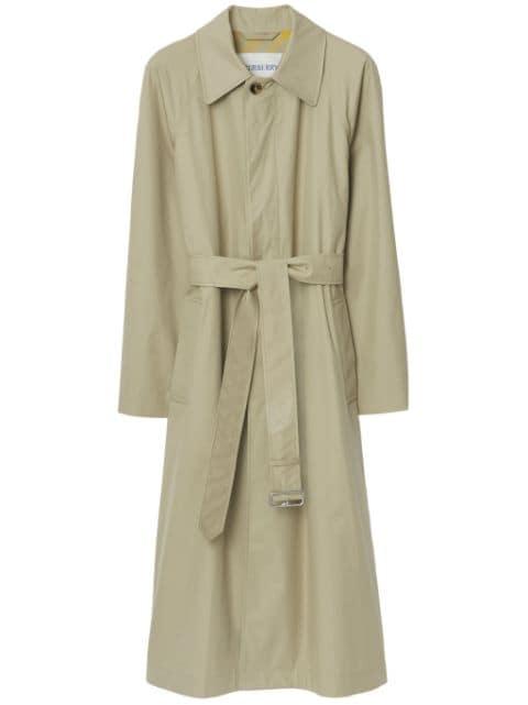 Bradford Car Coat gabardine long coat by BURBERRY