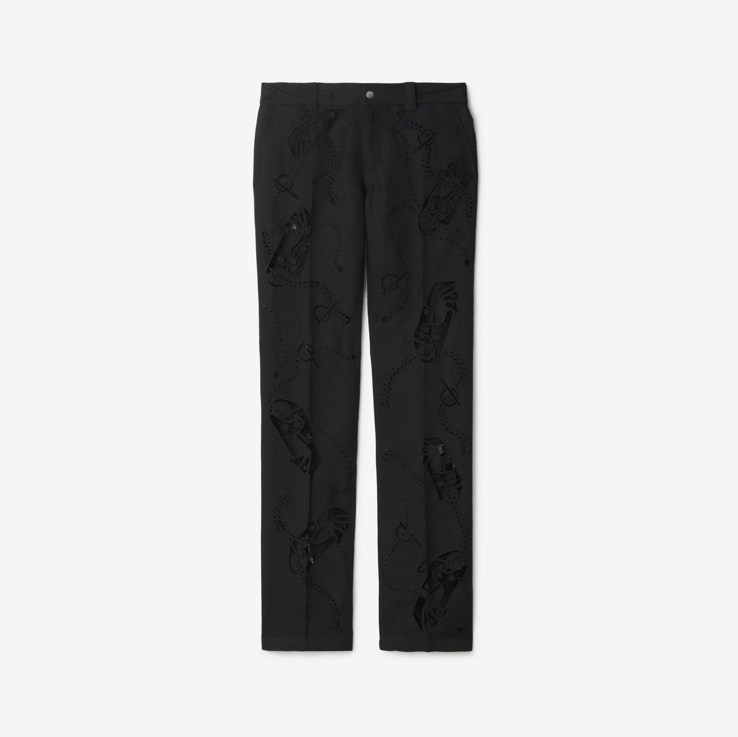 Broderie Anglaise Canvas Trousers by BURBERRY
