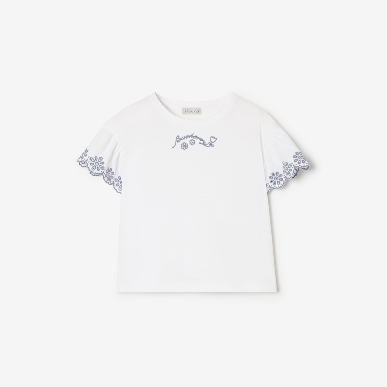 Broderie Anglaise Cotton T-shirt by BURBERRY