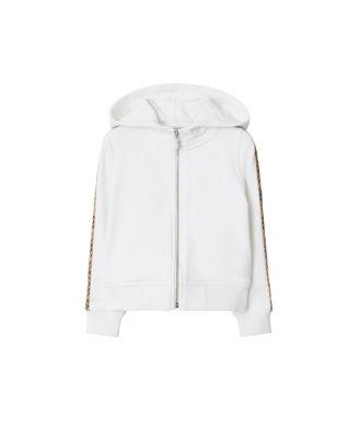 Burberr Check Trim Cotton Zip Hoodie - Little Kid by BURBERRY