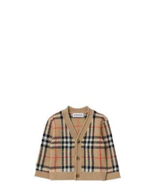 Burberr Check Wool Cashmere Cardigan - Baby by BURBERRY
