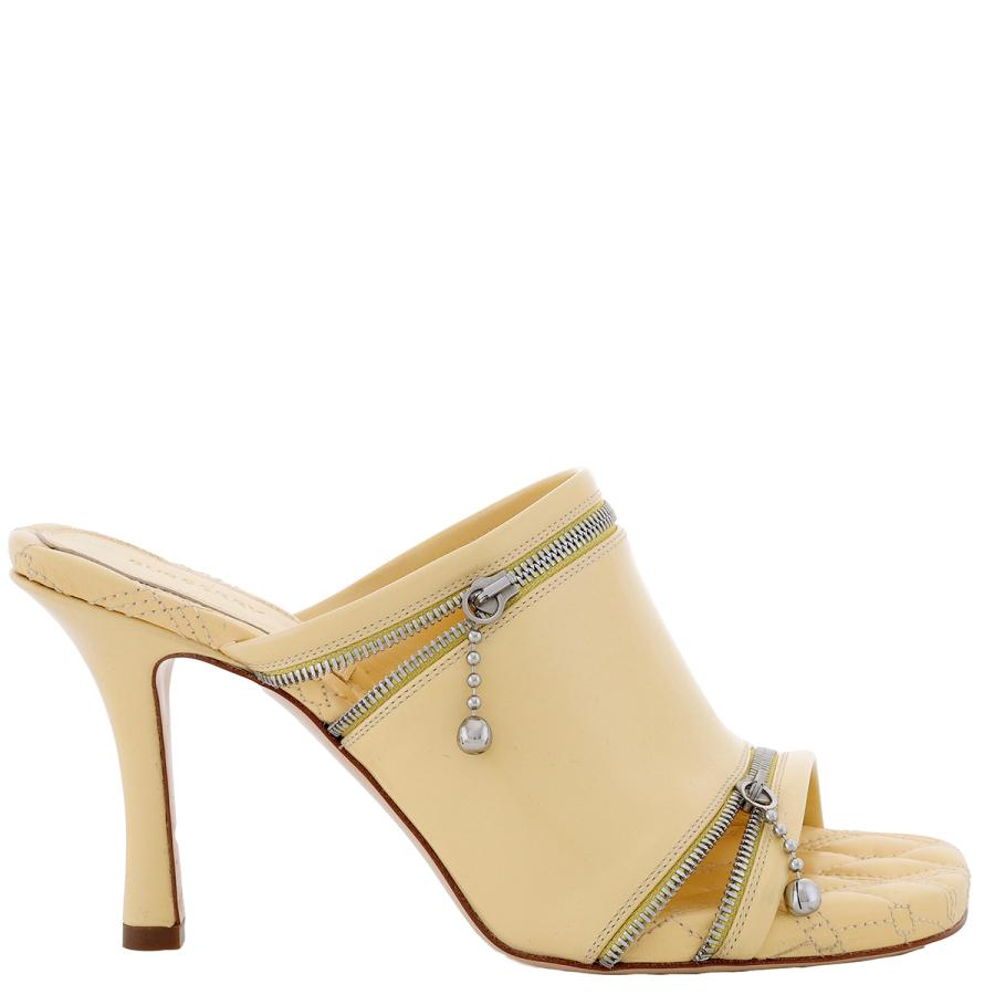 Burberry 85Mm Decorative-Zip Leather Sandals by BURBERRY