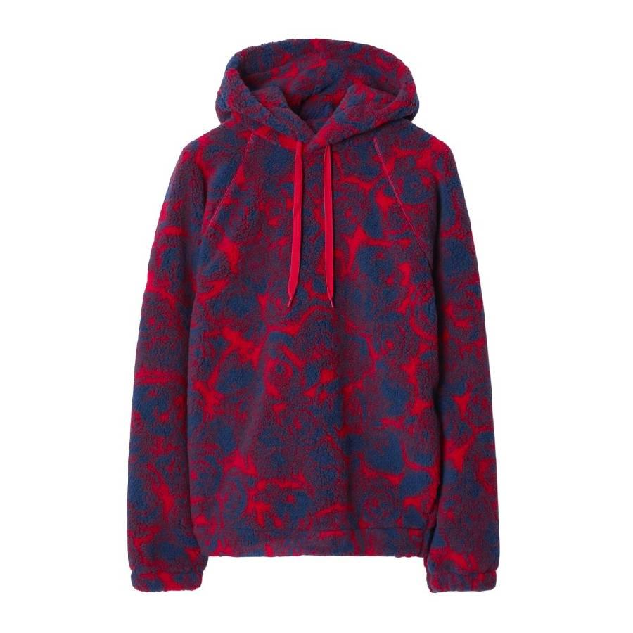 Burberry Abstract Rose Print Fleece Hoodie by BURBERRY