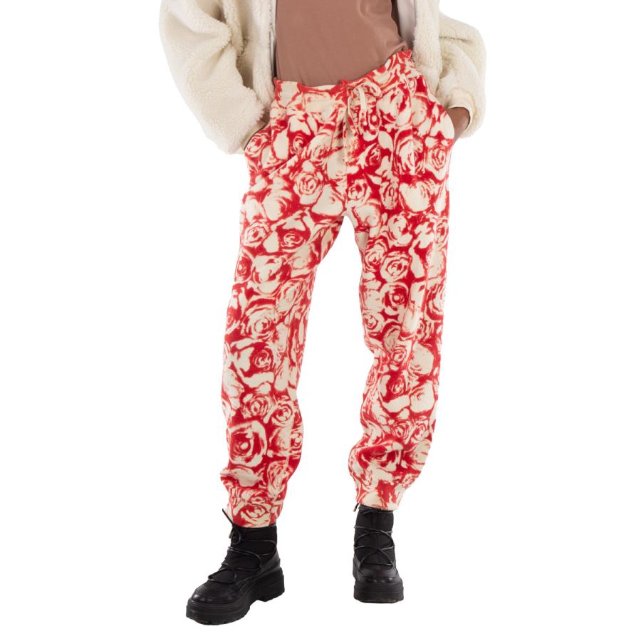 Burberry All Over Rose Print Wool Jogging Pants by BURBERRY