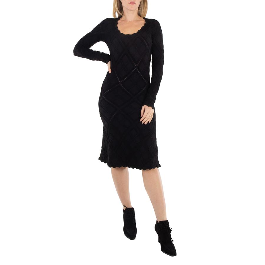 Burberry Aran Long-Sleeved Flared Knitted Dress by BURBERRY