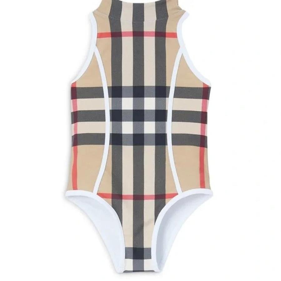 Burberry Archive Beige Girls Vine Vintange Check One-Piece Swimsuit by BURBERRY