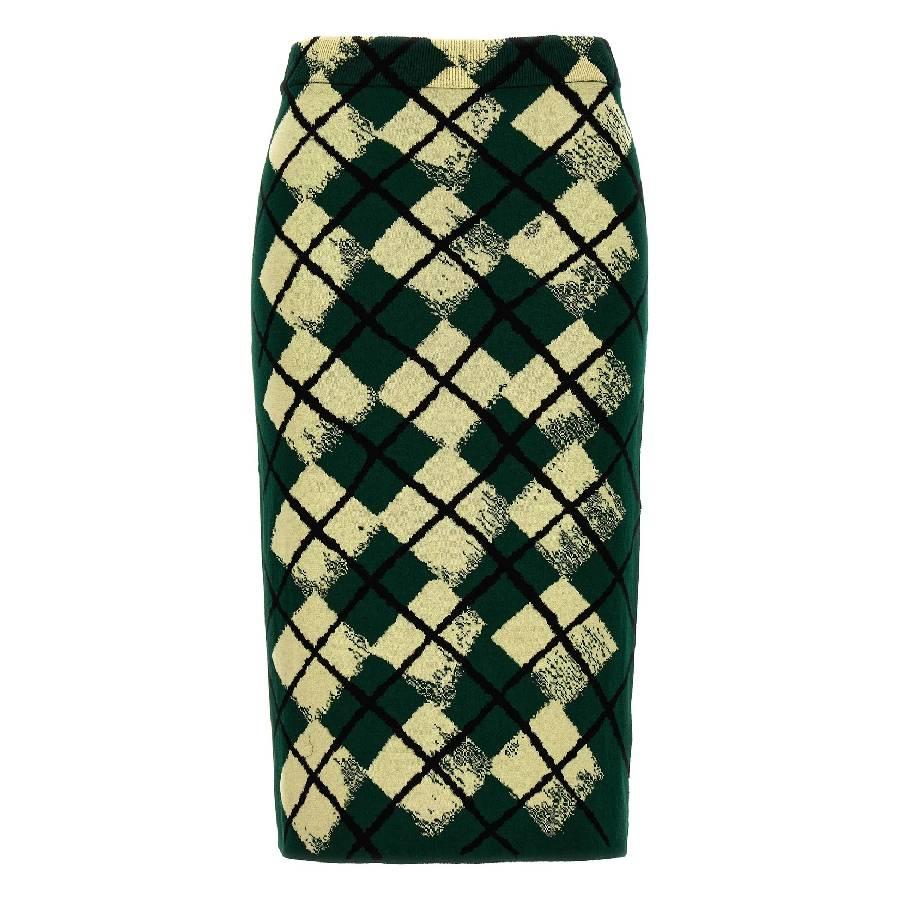 Burberry Argyle Intarsia Knitted Midi Skirt by BURBERRY
