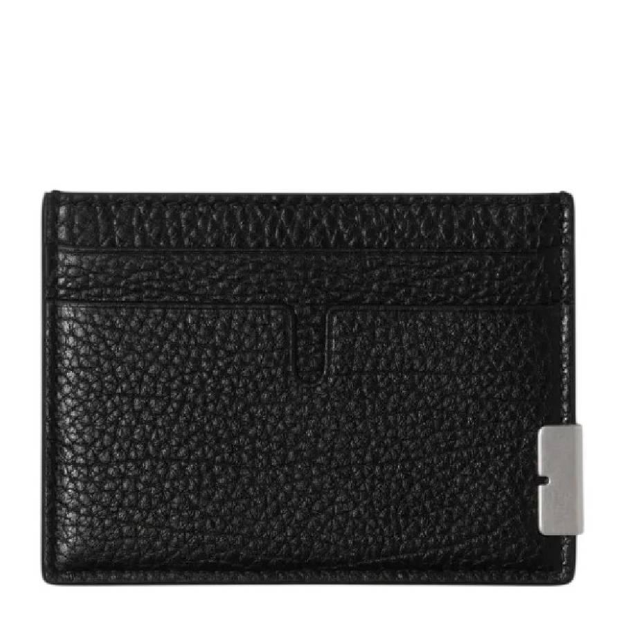Burberry B-Cut Leather Cardholder by BURBERRY