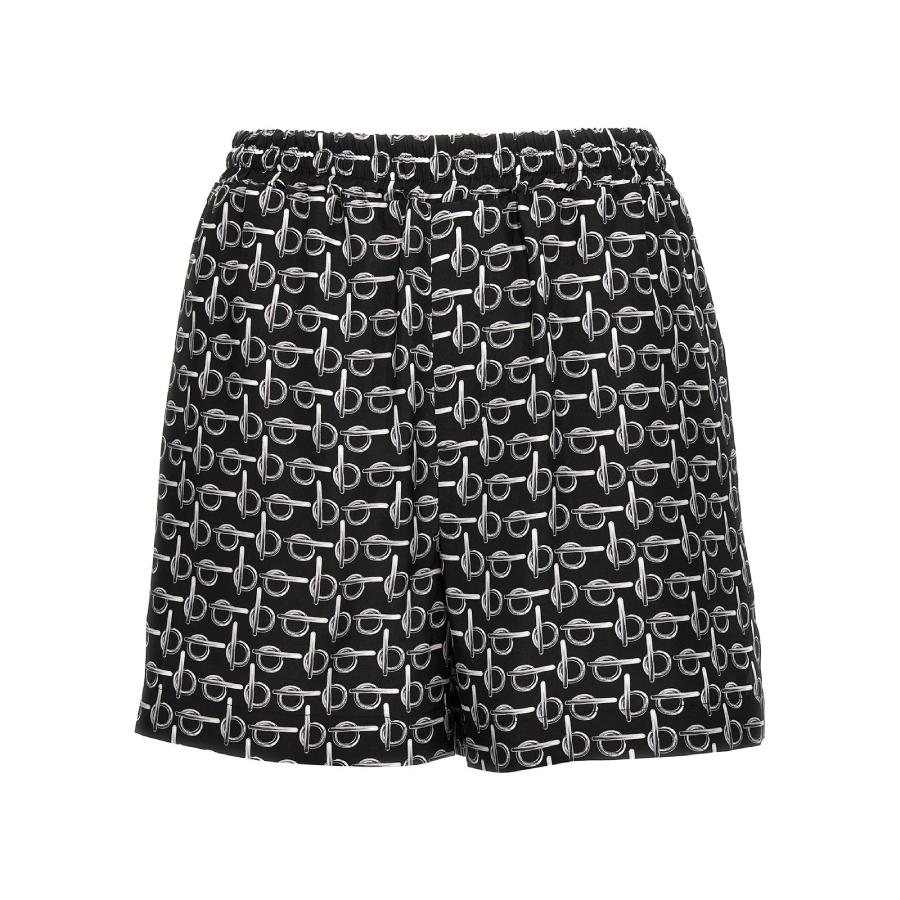 Burberry B Print Mid-Waisted Silk Shorts by BURBERRY