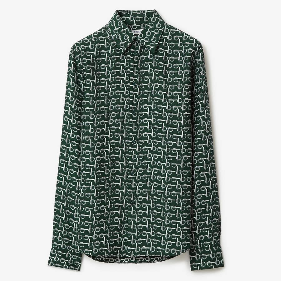 Burberry B-Silk Green Shirt by BURBERRY