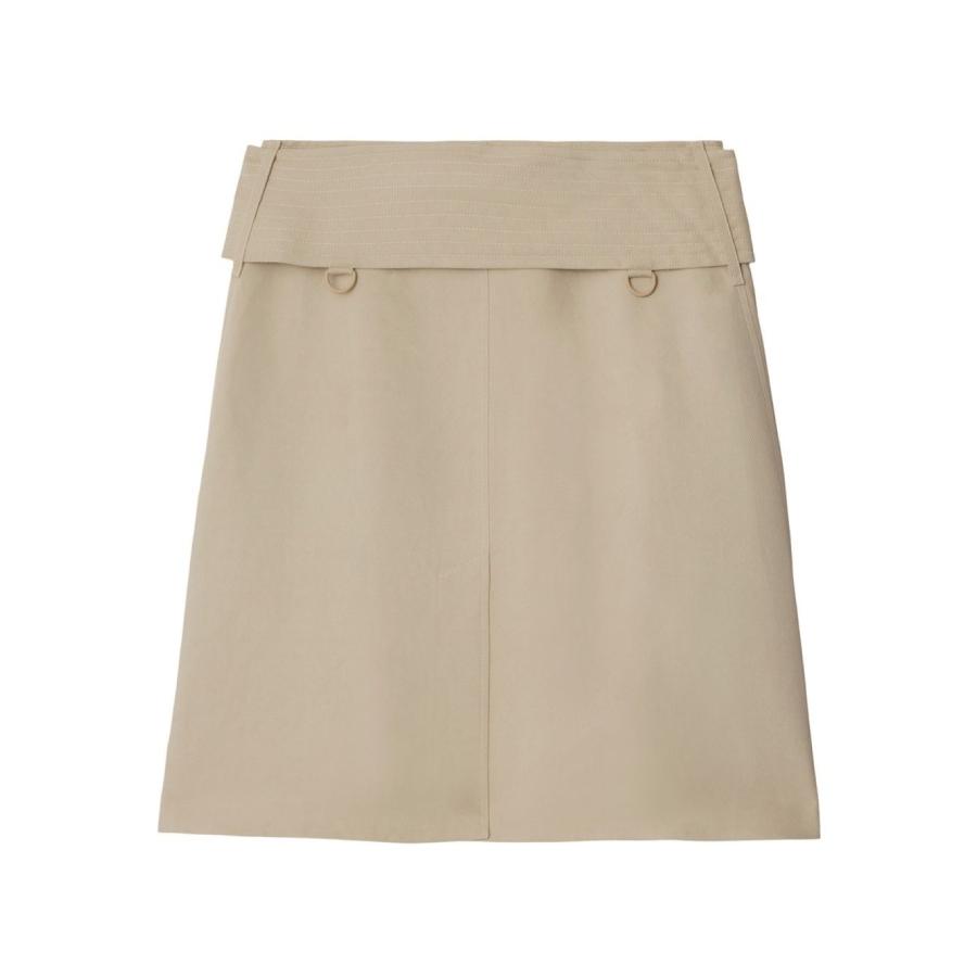 Burberry Belted-Waist Wrap Canvas Mini Skirt by BURBERRY