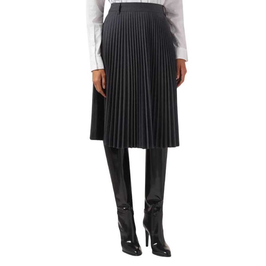 Burberry Black Yuliya Pleated Skirt by BURBERRY