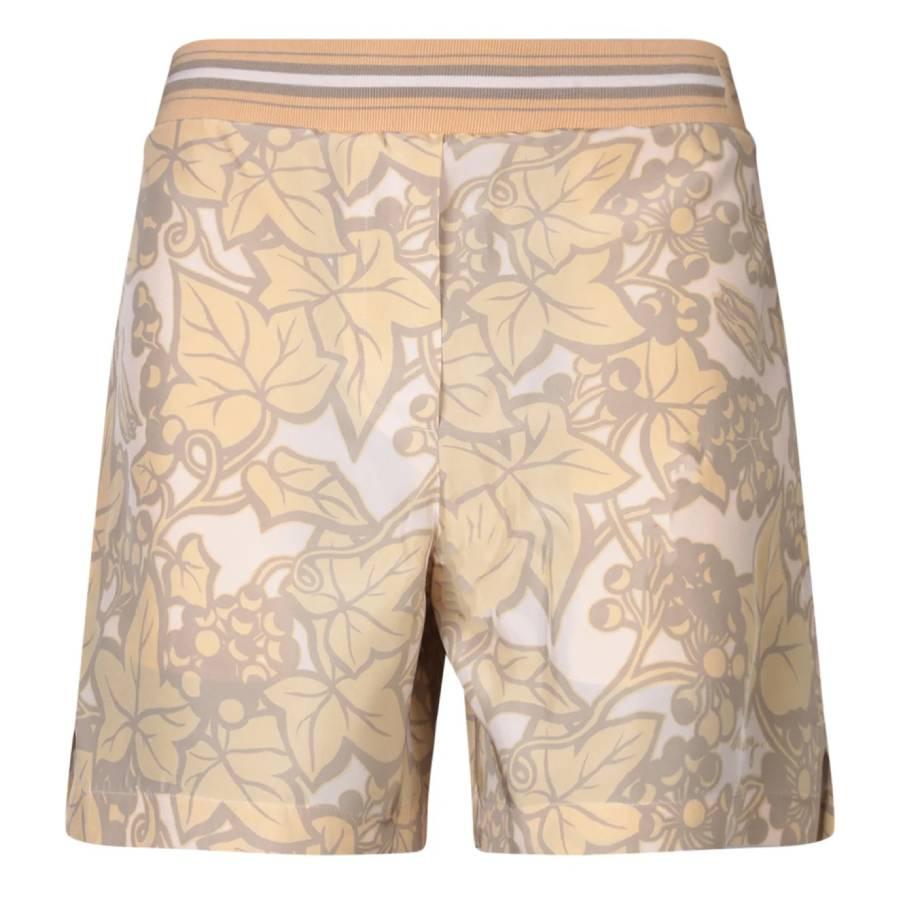 Burberry Botanical-Print Silk Shorts by BURBERRY