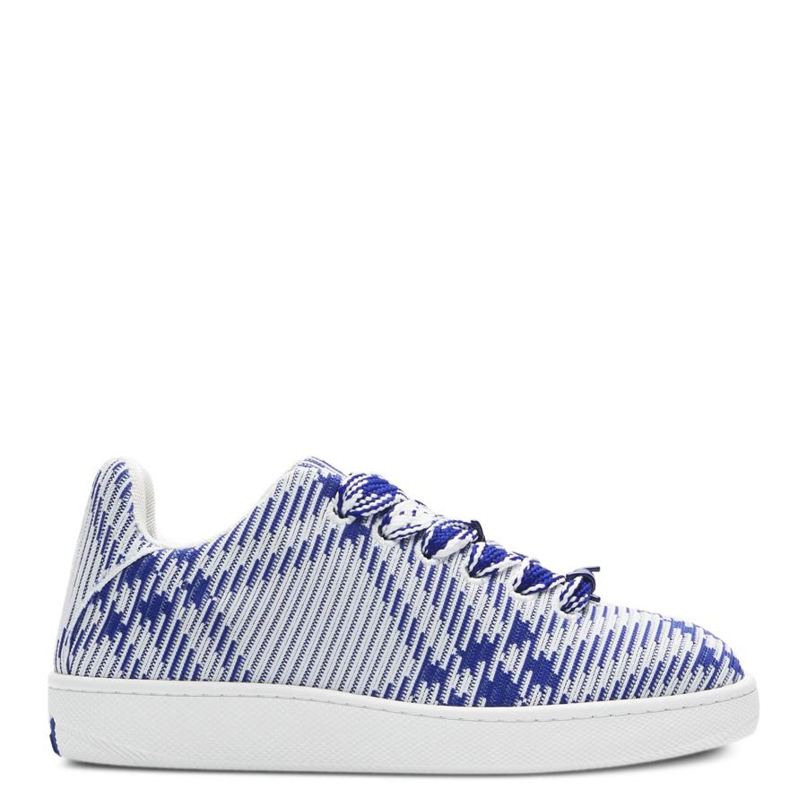 Burberry Box Checked Leather Sneakers by BURBERRY