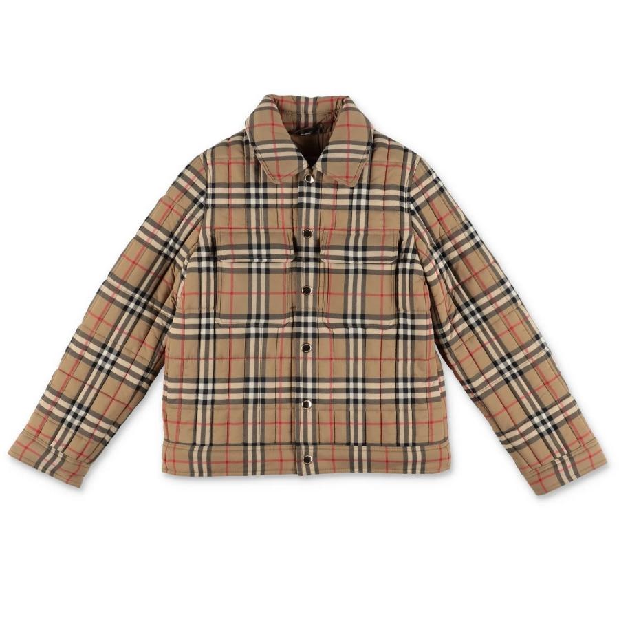 Burberry Boys Archive Beige Check Nylon Quilted Jacket by BURBERRY