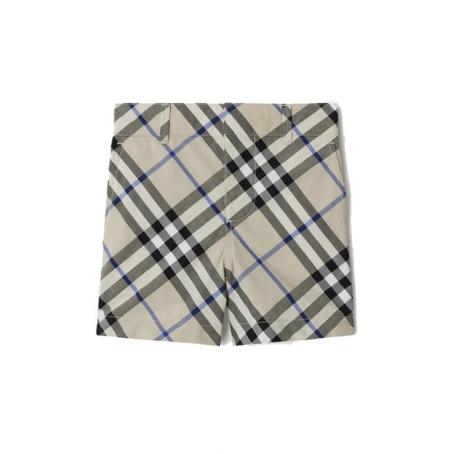 Burberry Boys Check Baby Poplin Shorts by BURBERRY