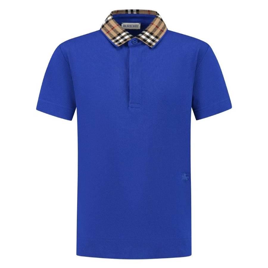 Burberry Boys Johane Check Collar Polo Shirt by BURBERRY